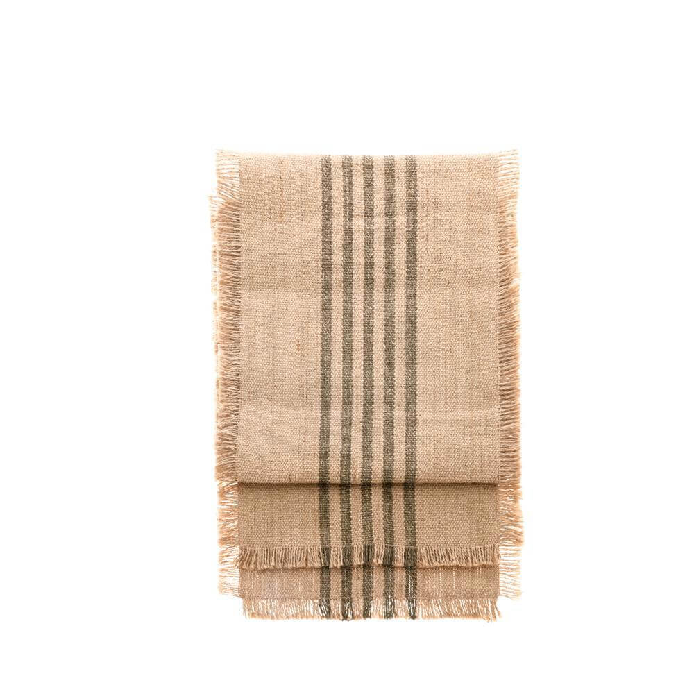 Walton & Co Olive Stripe Jute Runner